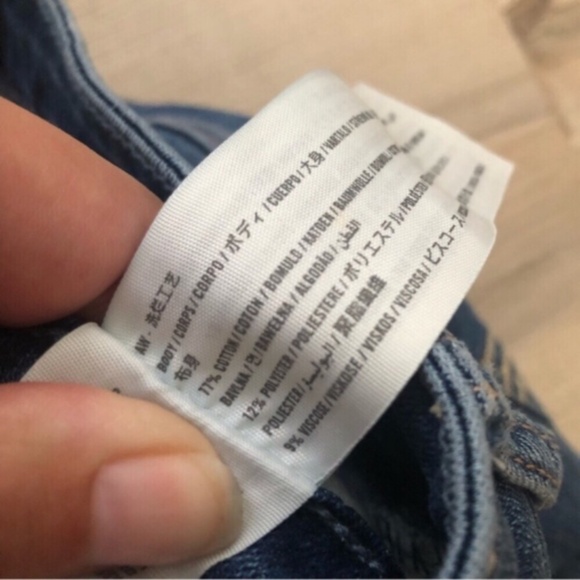 Hollister Women's Blue Distressed Straight Leg Jeans - Picture 8 of 8